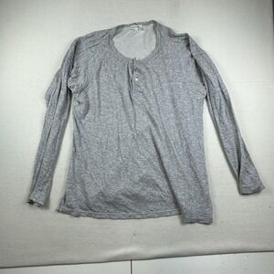 Alex Mill Shirt Mens Medium Long Sleeve Double Knit Long Sleeve Henley READ